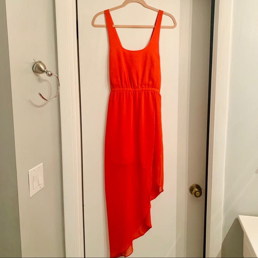 Silky High-Low Maxi Dress